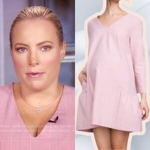 Hatch Pink Plaid ‘Heidi’ Maternity Dress Size 0 ASO Meghan McCain